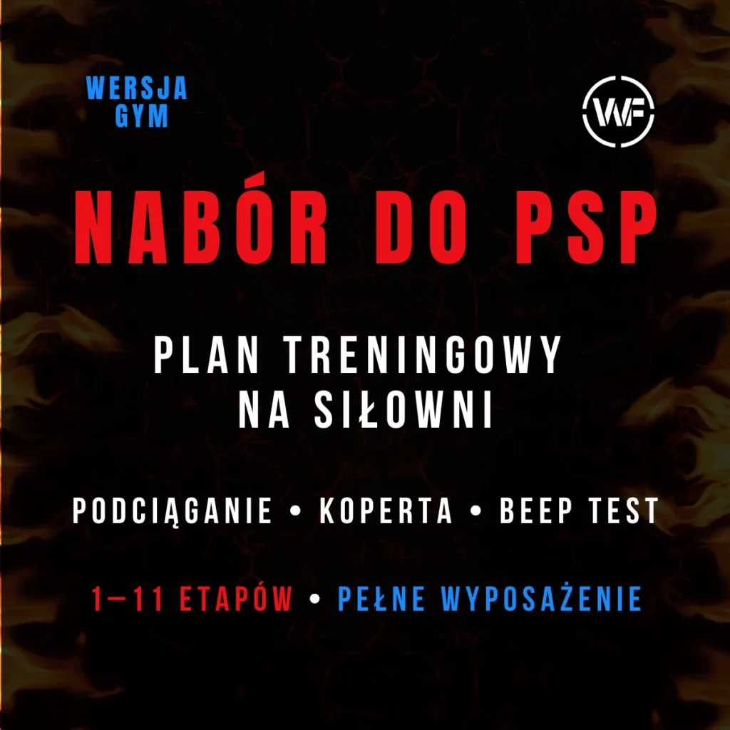 Nabór do PSP – plan treningowy na siłowni