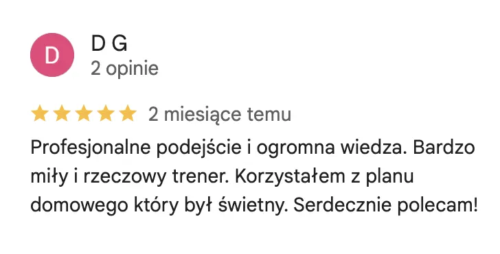 Opinia o domowym planie treningowym do naboru do PSP